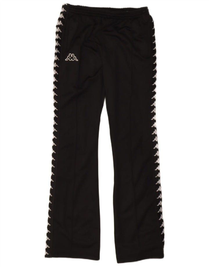 Kappa Hombre Pantalones De Chándal Gráfico Small Poliéster Negro