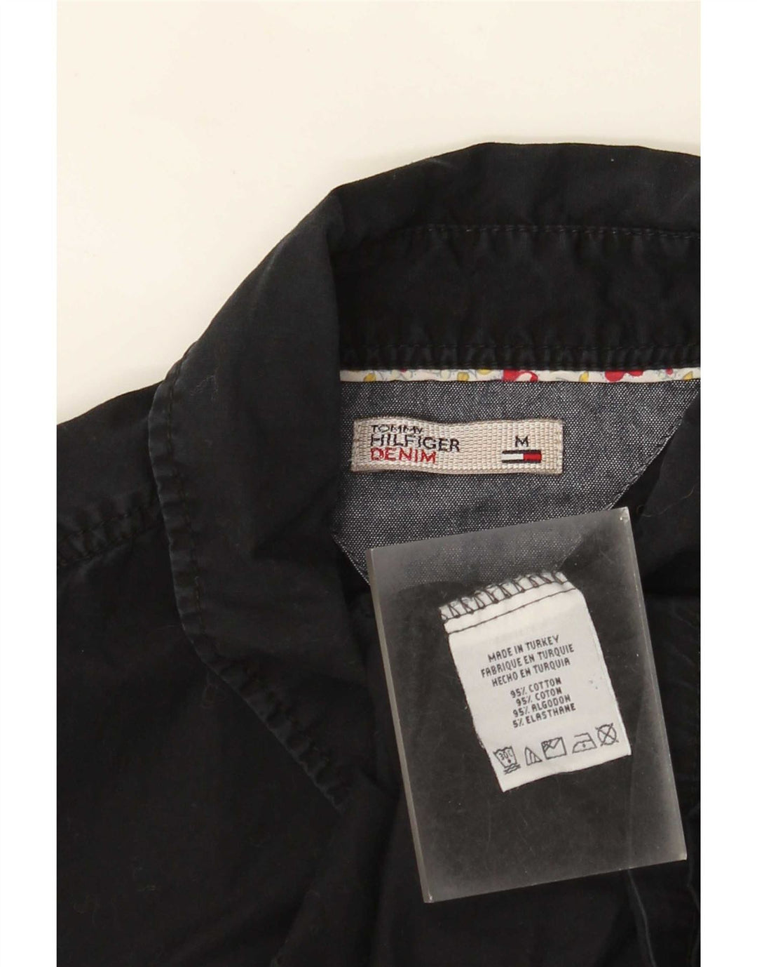 Tommy Hilfiger Camisa para mujer Reino Unido 12 Mediano Algodón negro