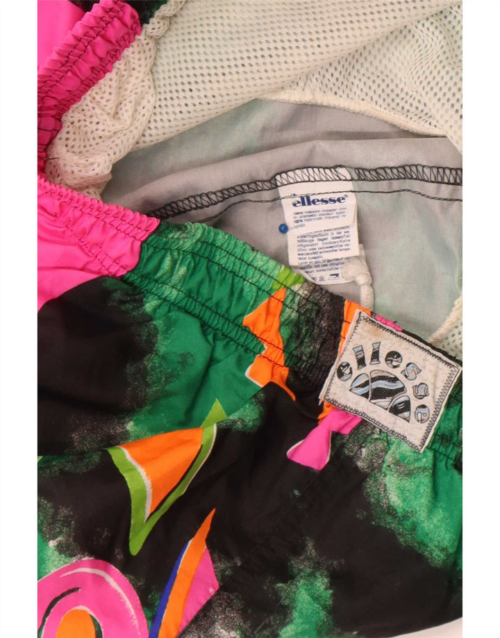 Ellesse Hombre Shorts deportivos con estampado de poliéster color block verde medio