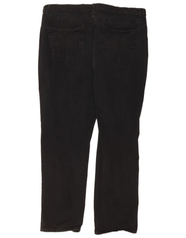 Marks & Spencer Vaqueros rectos para mujer UK 18 XL W36 L28 Algodón negro