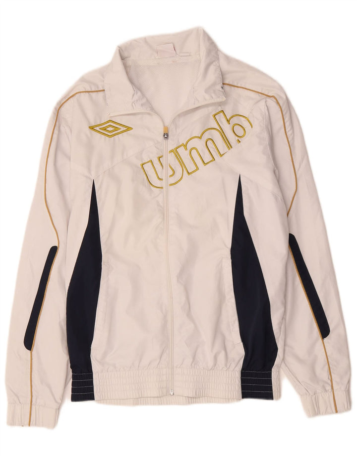 Umbro Hombre Chaqueta De Chándal Con Gráfico Pequeño Poliéster Color Block Blanco