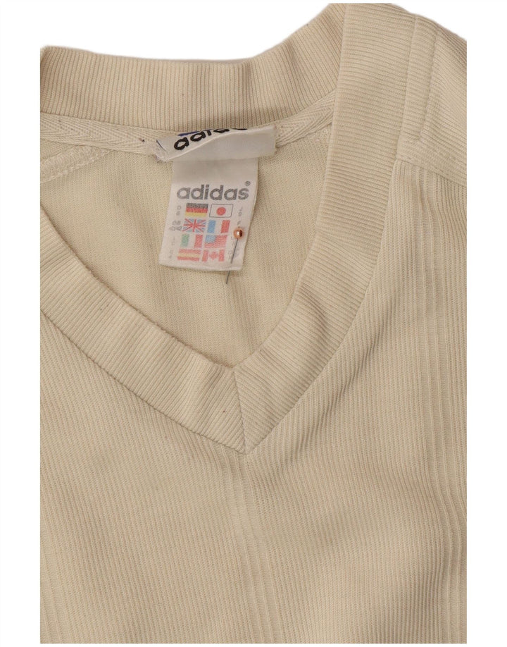 ADIDAS Camiseta Hombre Top UK 40/42 Medio Beige Algodón