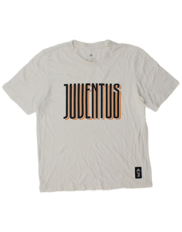 Adidas Mens Juventus Graphic Camiseta Top Pequeño Blanco