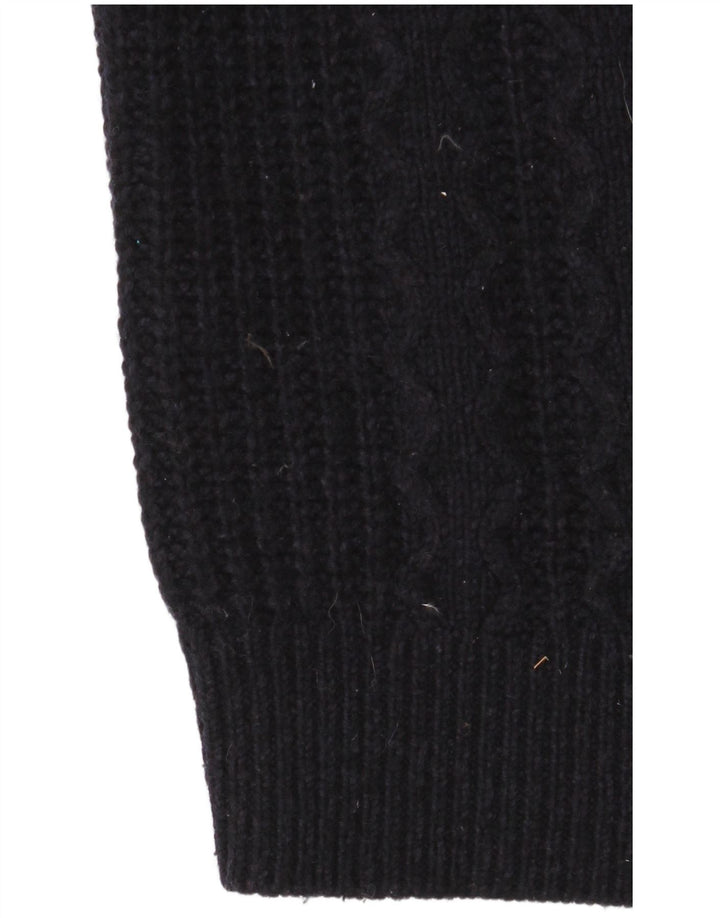 Jersey tipo jersey con cuello redondo para hombre de Fat Face, talla grande, de lana azul marino