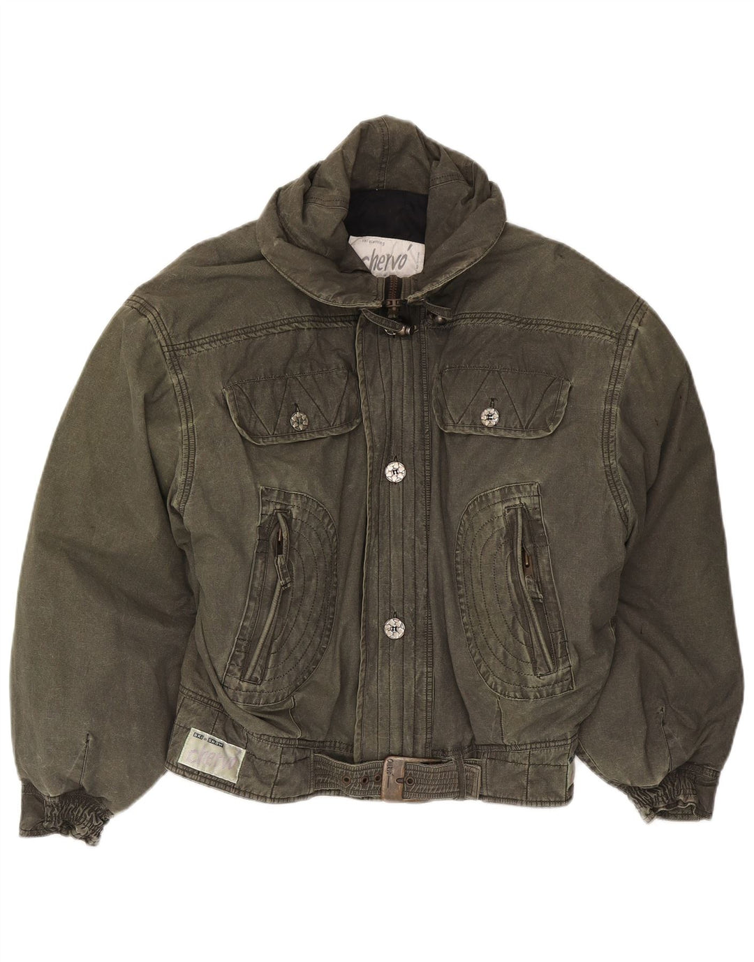 Chervo Chaqueta de esquí para hombre UK 44 2XL Caqui Algodón