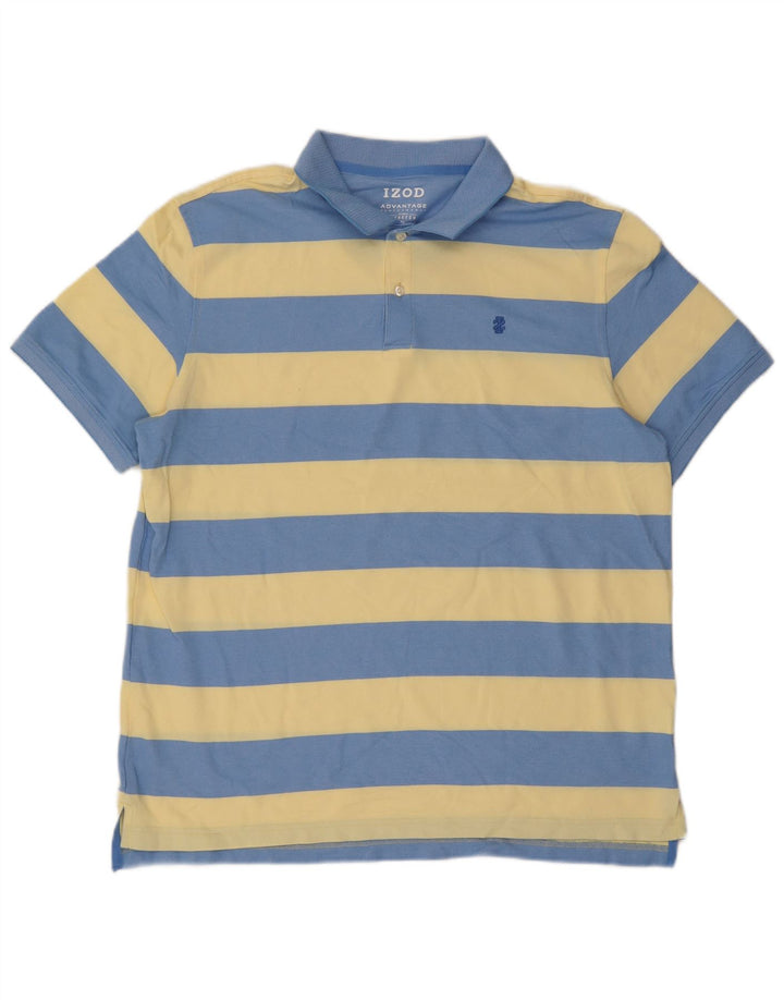 IZOD Polo Hombre XL Algodón Rayas Azul