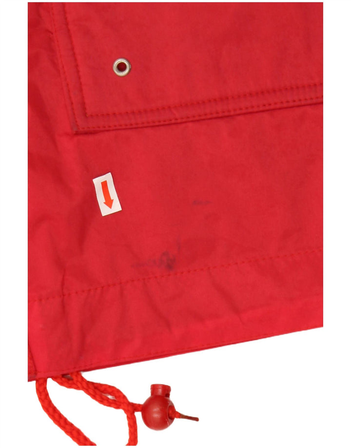 VINTAGE Chaqueta cortavientos para hombre Reino Unido 38 Poliamida roja mediana