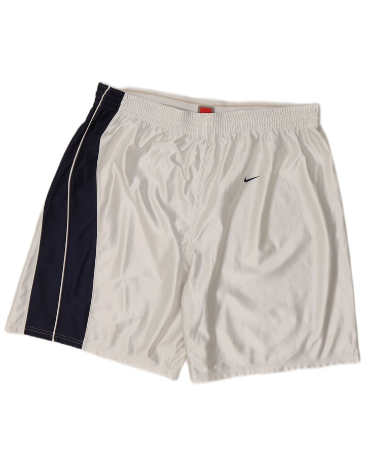 Nike - Pantalones cortos deportivos para hombre, talla 3XL, color blanco, poliéster