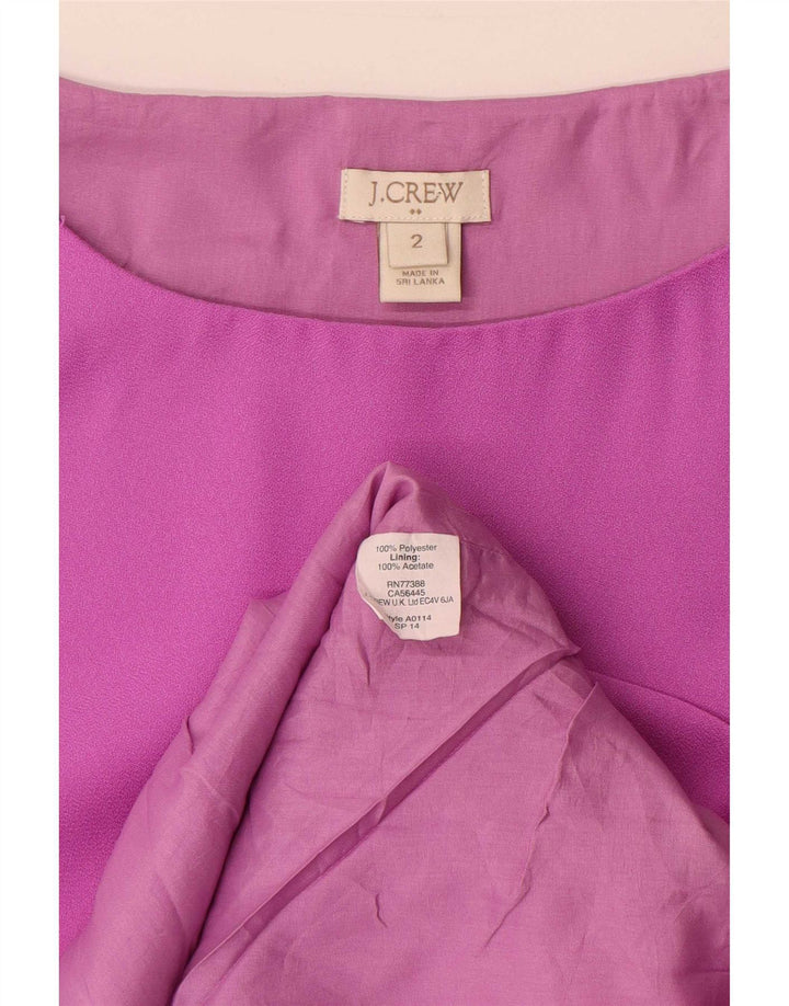 J. Crew Vestido sin mangas para mujer US 2 XS Púrpura Poliéster