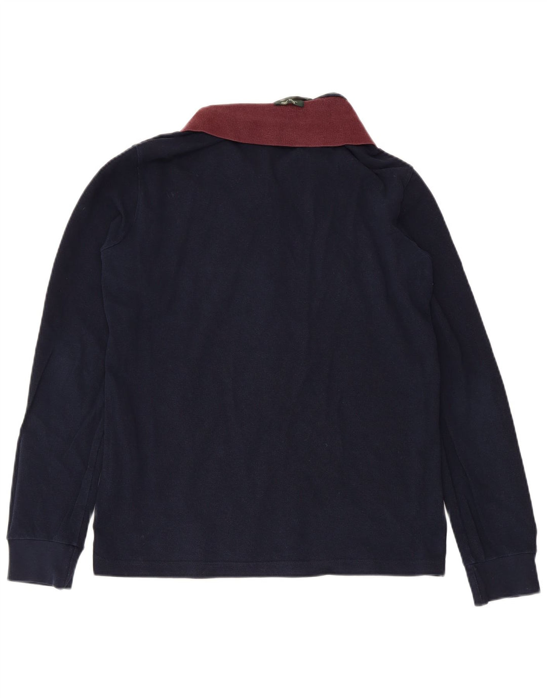 Fred Perry Polo Slim Fit De Manga Larga Para Hombre De Algodón Azul Marino Medio