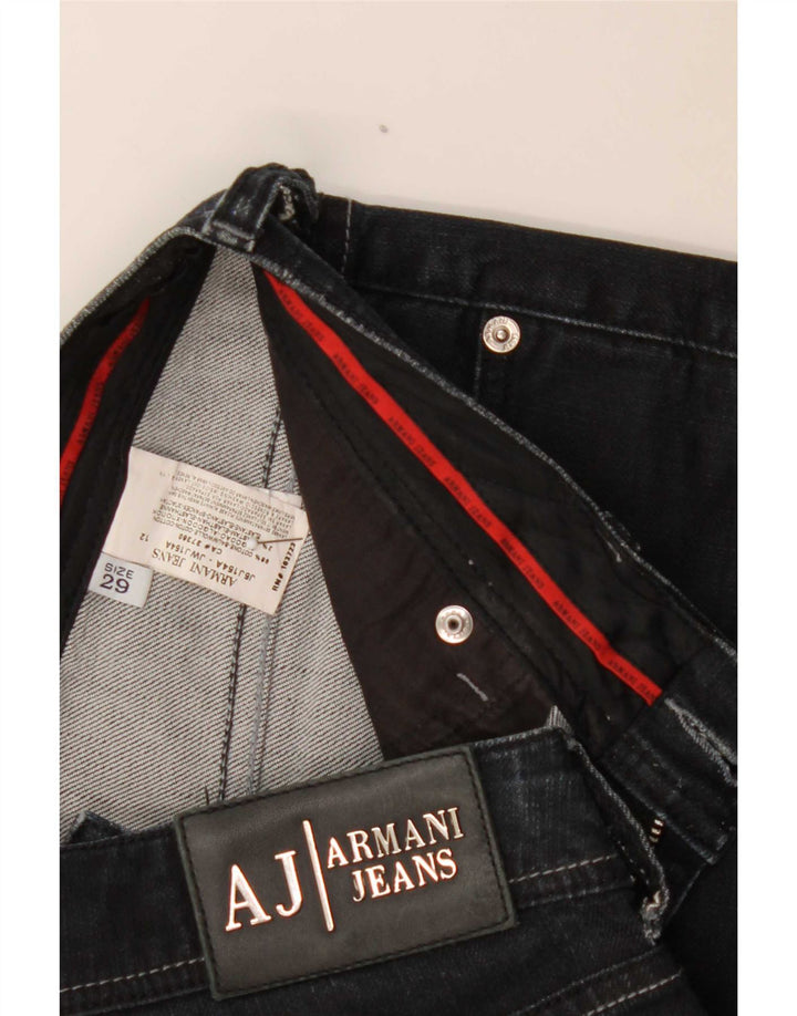 Jeans Armani Mujer Rectos W29 L24 Azul Marino Algodón