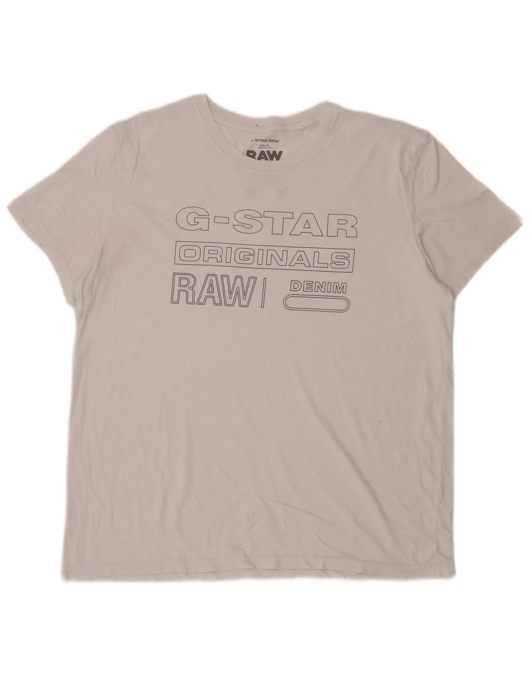 G-Star Hombre Camiseta Gráfica Top XL Blanco