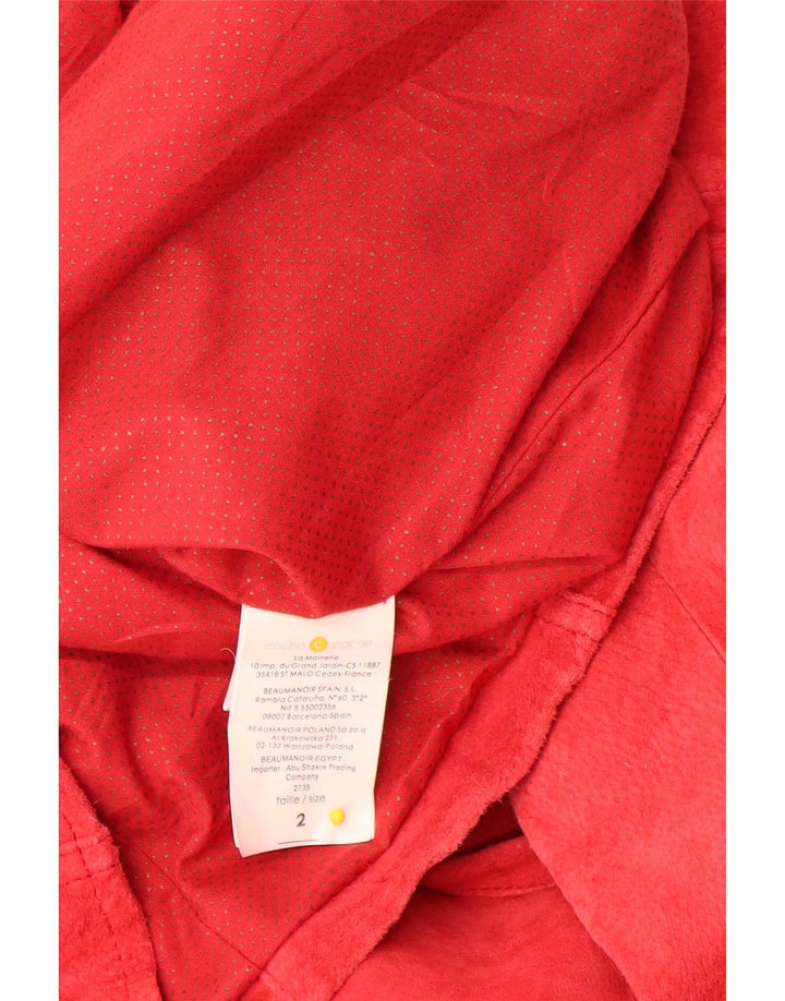 Cache Chaqueta de gamuza para mujer US 2 XS Cuero rojo