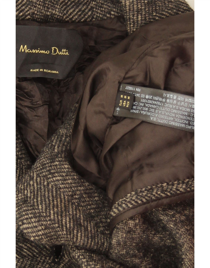 Massimo Dutti Chaqueta Blazer De 1 Botón Para Mujer UK 44 Gris Medio Espiga