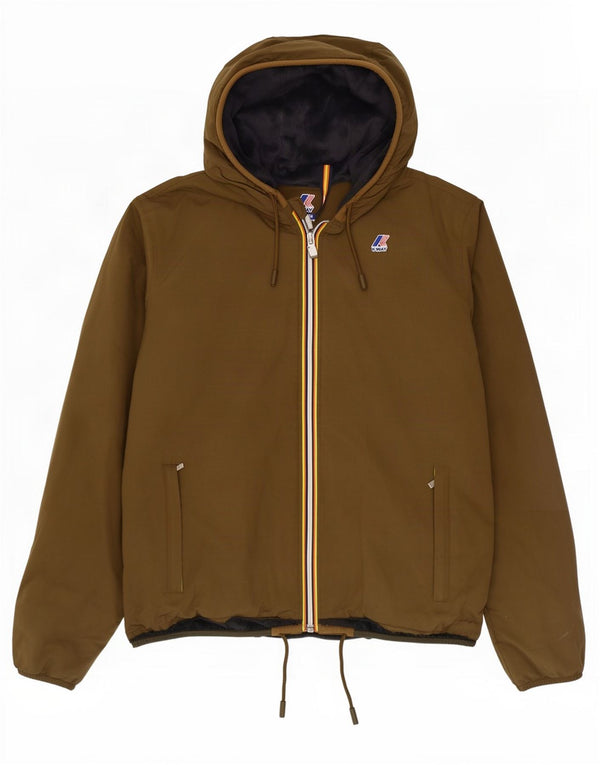K-Way Chaqueta Bomber con Capucha para Hombre UK 42 XL Caqui