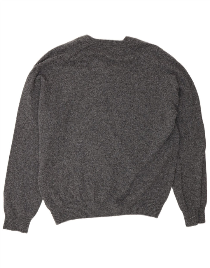 Jersey tipo jersey con cuello en V en color azul Harbor de Marks & Spencer para hombre, color gris medio moteado