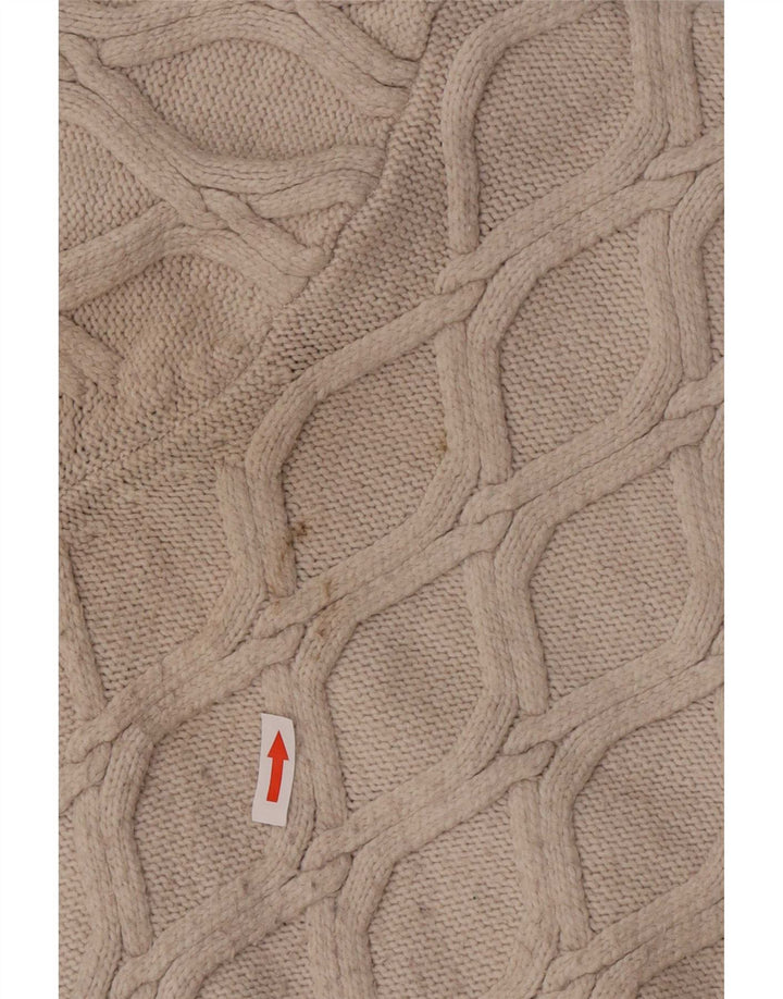 Marks & Spencer Suéter Corto con Cuello Redondo para Mujer UK 44 Medium Beige