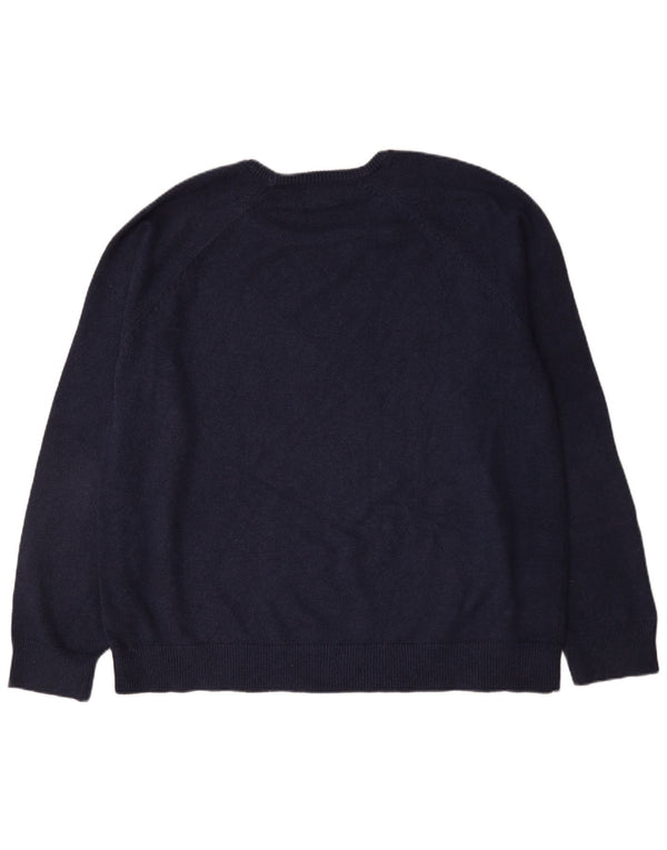 L.L.Bean - Jersey de cuello redondo para hombre, talla 2XL, algodón azul marino