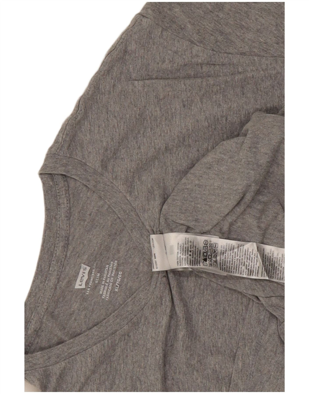 Levi's Camiseta ajustada para hombre Top XL de algodón moteado gris
