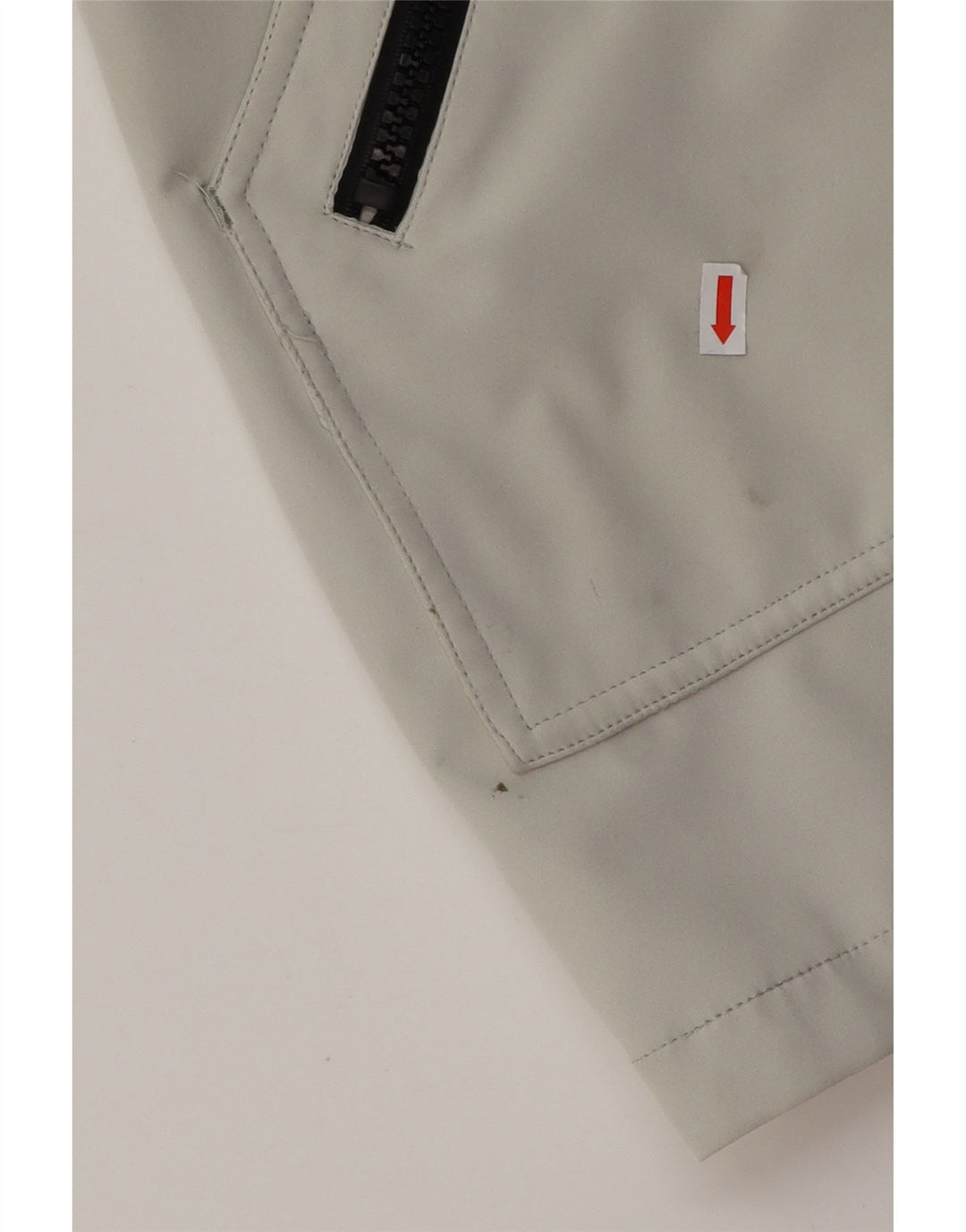 CALVIN KLEIN Abrigo cortavientos con capucha para mujer UK 46 Poliéster gris grande