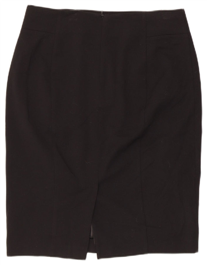 Marks & Spencer Falda lápiz para mujer UK 12 Medium W32 Poliéster negro