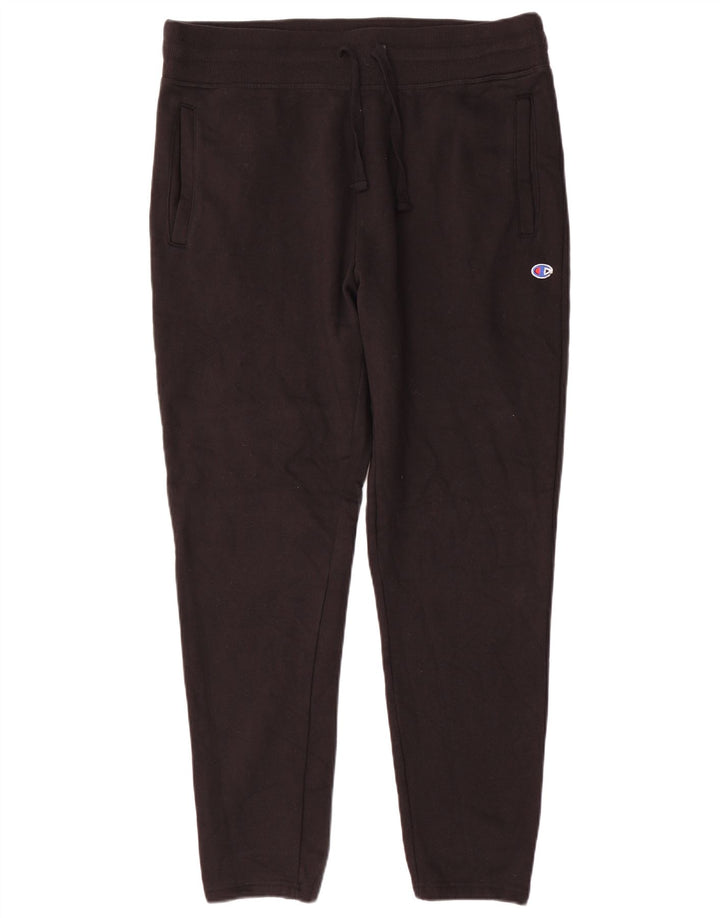 Champion Pantalón De Chándal Para Hombre Grande Negro Algodón