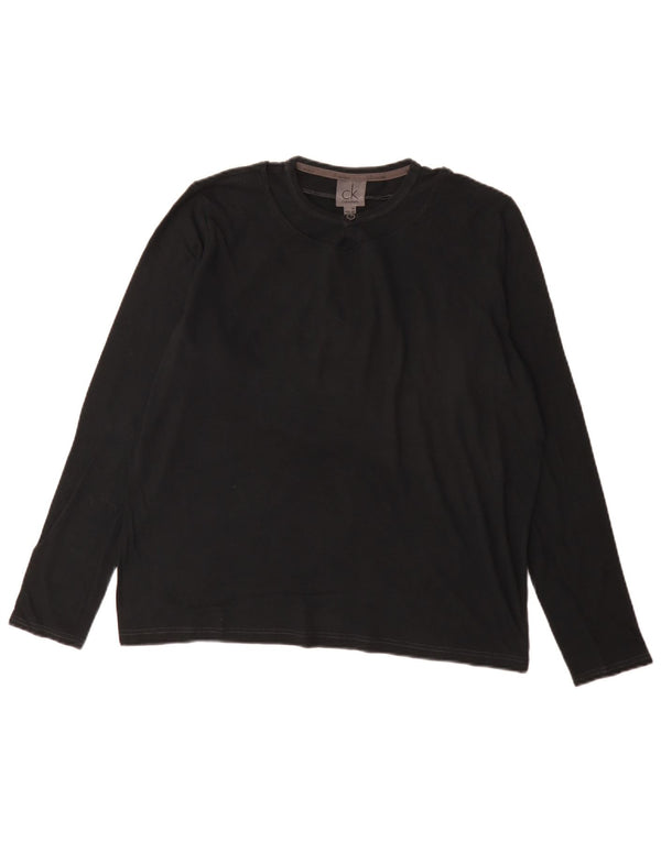 Calvin Klein Jeans Hombre Top Manga Larga IT 50 Medio Negro