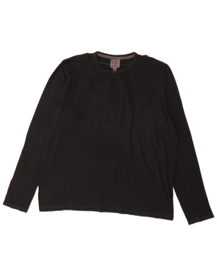 Calvin Klein Jeans Hombre Top Manga Larga IT 50 Medio Negro