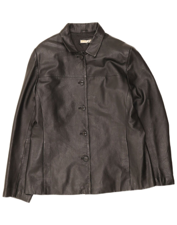 DPL Chaqueta de cuero para mujer UK 12 Medium Black