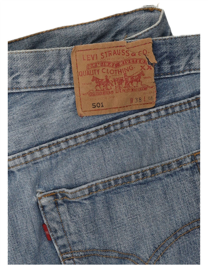 Levi's Hombre 501 Vaqueros Rectos W38 L30 Algodón Azul