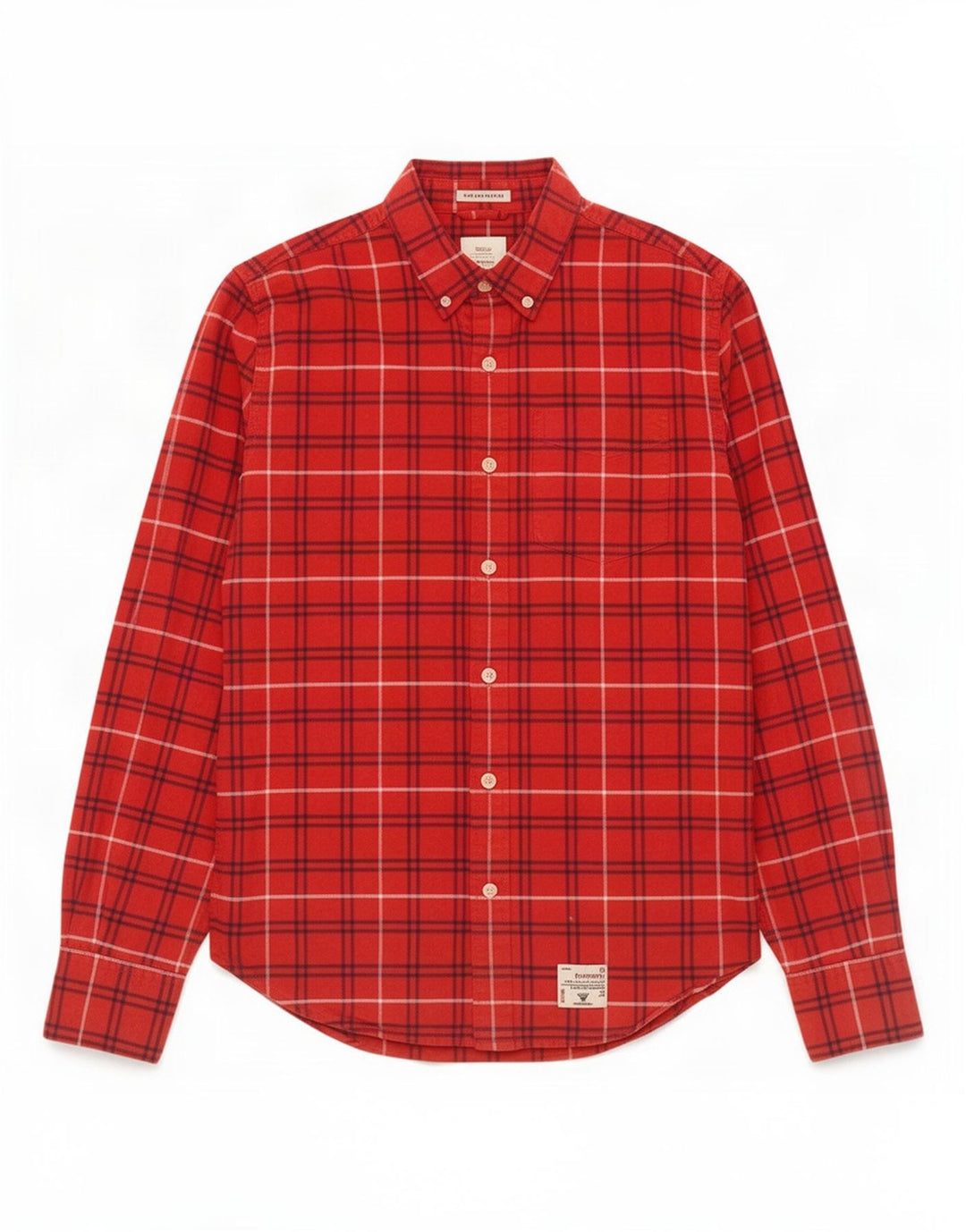 Superdry Camisa De Franela De Algodón Con Cuadros Rojos Grandes