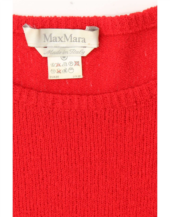 Max Mara Vestido tipo jersey de manga larga para mujer Reino Unido 42 Rojo mediano
