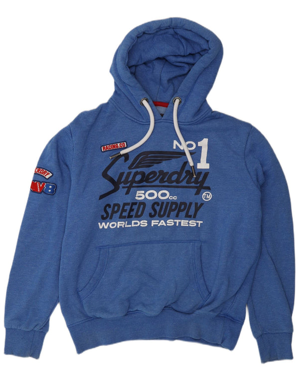 Superdry Jersey con capucha gráfica para hombre 2XL Algodón azul
