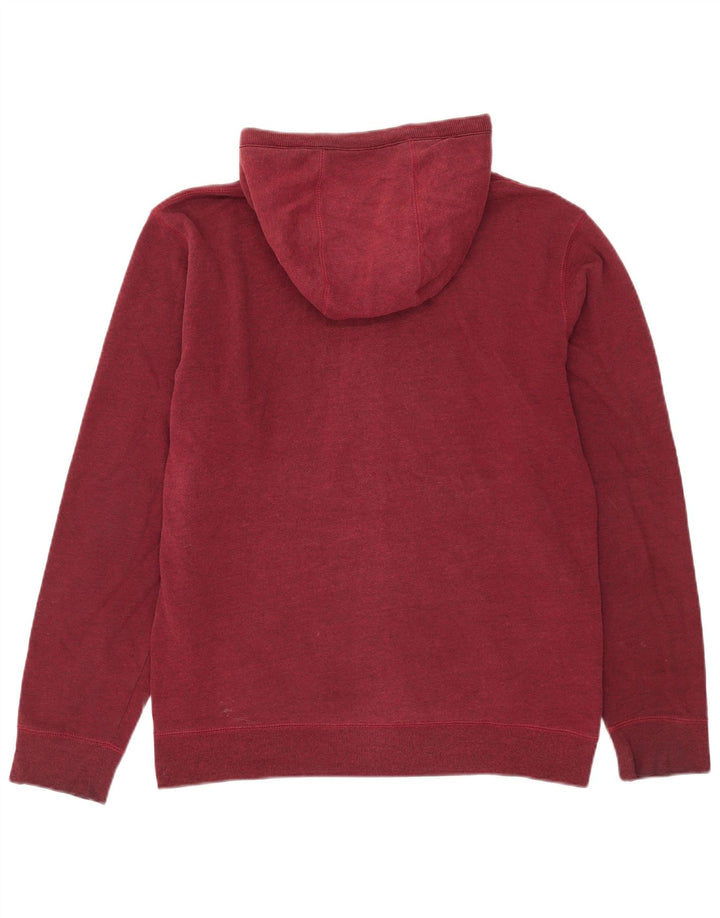 Vans Hombre Sudadera con capucha y cremallera gráfica de algodón burdeos medio