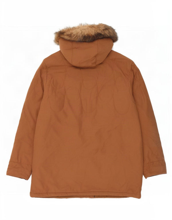 Marks & Spencer Womens Hooded Oversized Parka Jacket UK 18 XL Brown