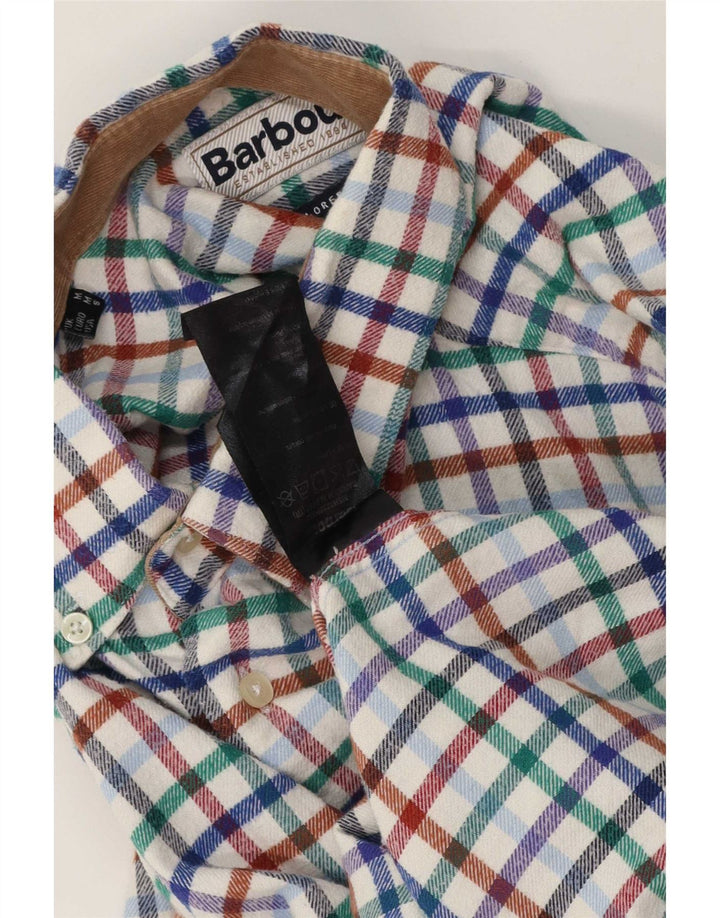 Barbour Camisa De Franela Mediana De Algodón A Cuadros Multicolor Hombre