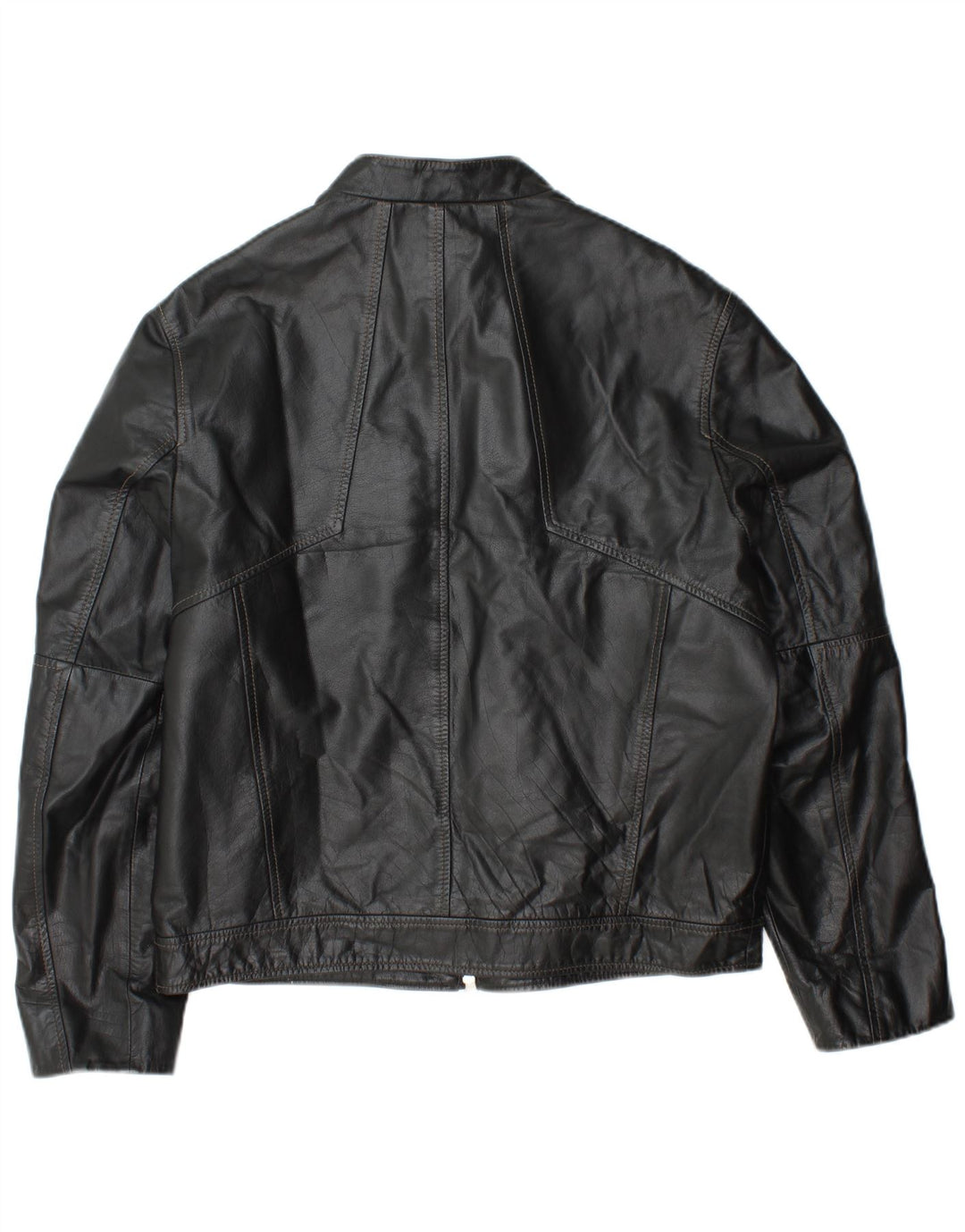 DAVID MAYER Chaqueta de cuero para hombre UK 38 Medium Black Leather