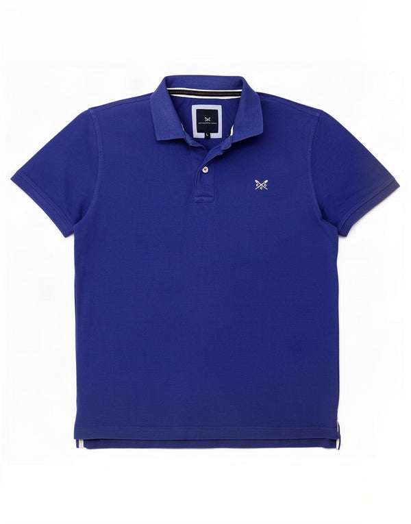 Crew Clothing Polo para hombre de algodón azul grande