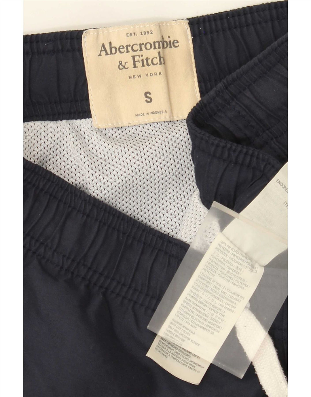 Abercrombie & Fitch Bañador Corto Hombre Pequeño Azul Marino Poliéster