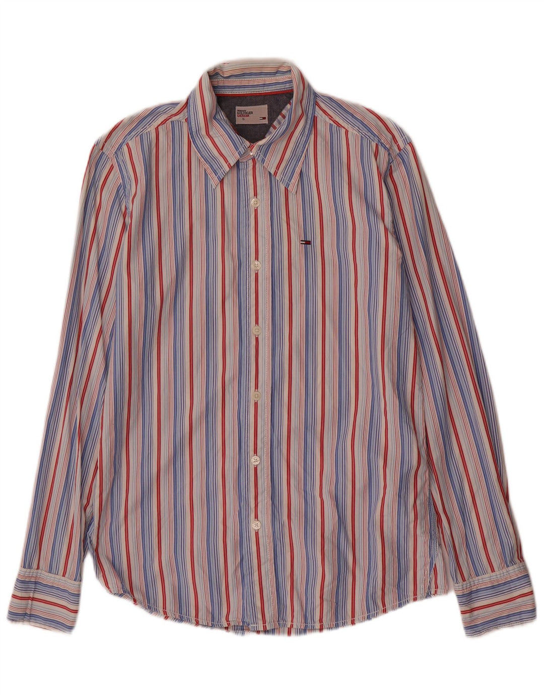Camisa Tommy Hilfiger Hombre Small Algodón A Rayas Multicolor
