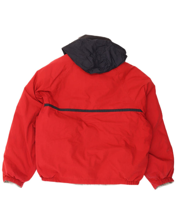 NAUTICA Chaqueta reversible acolchada con capucha para hombre UK 40 Large Red Colourblock