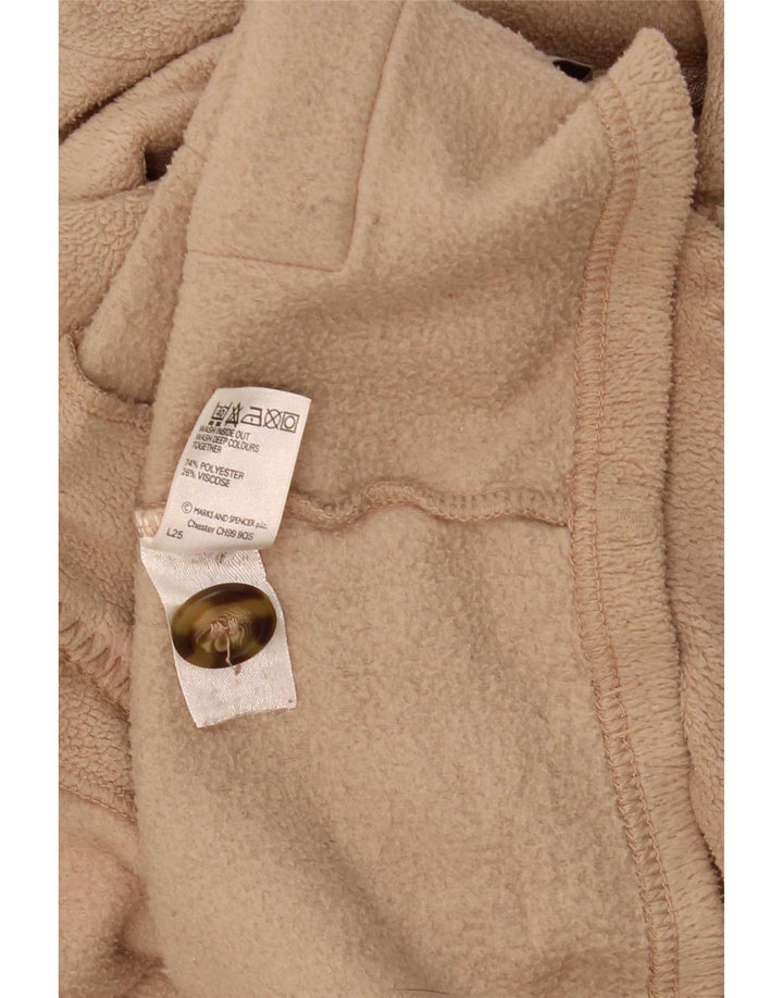 Marks & Spencer Chaqueta polar para mujer UK 46 Grande Poliéster beige