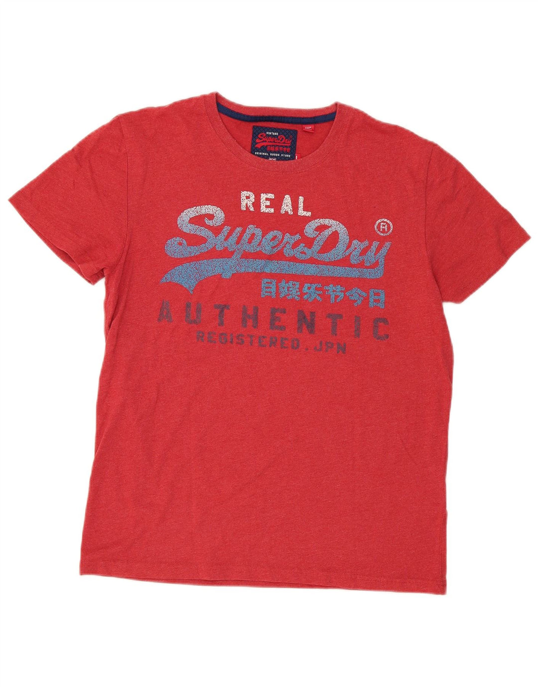 Superdry Camiseta gráfica para hombre Top grande de algodón rojo