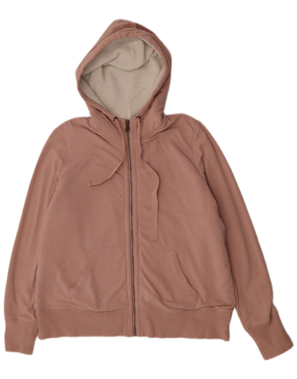 Eddie Bauer Sudadera con capucha y cremallera holgada para mujer UK 18 XL Algodón rosa