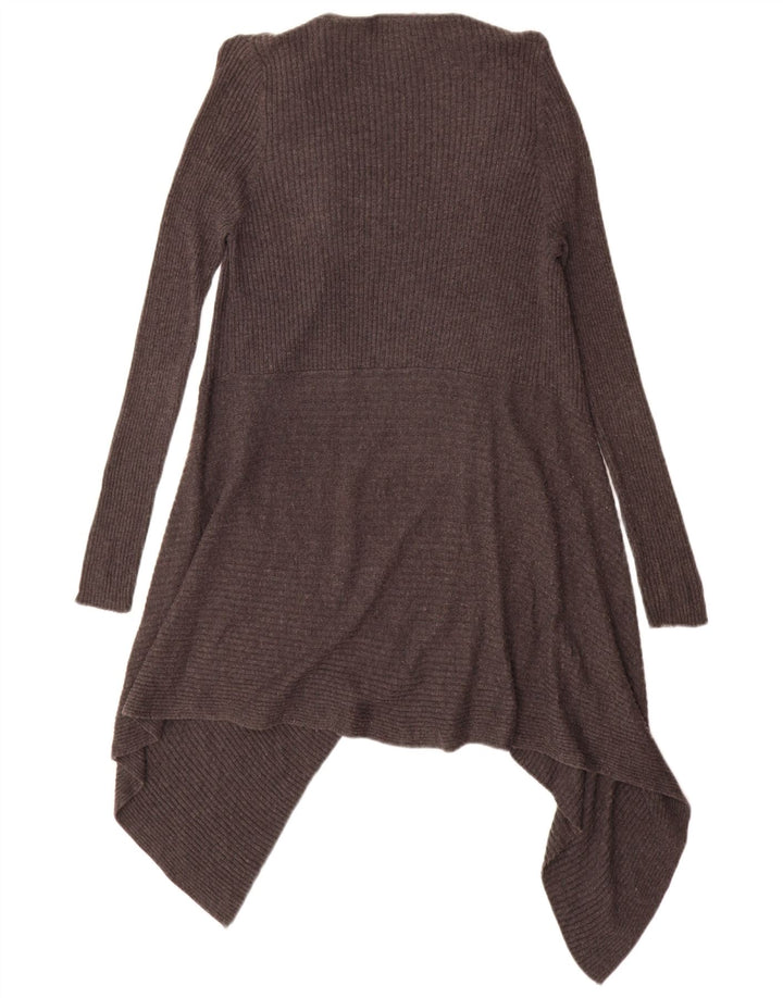 Marks & Spencer Suéter tipo cárdigan asimétrico para mujer UK 44 Grande Gris