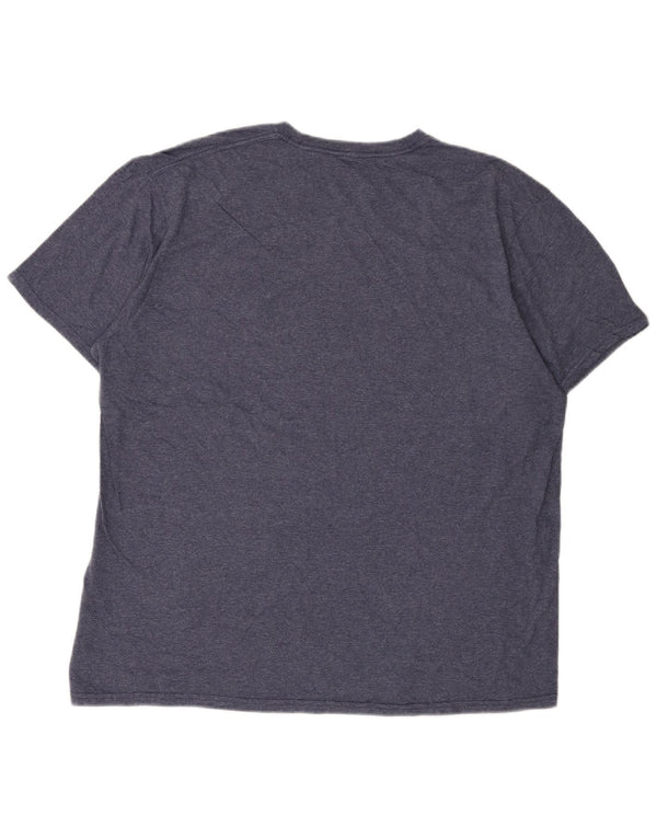 Quiksilver Camiseta gráfica de ajuste premium para hombre Top XL Algodón moteado azul marino