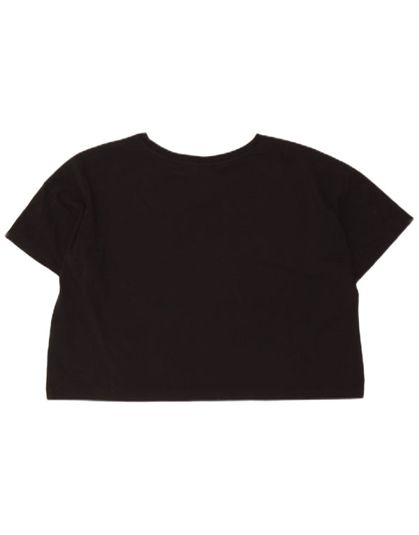Champion Camiseta Corta con Estampado Extragrande para Mujer UK 40 Mediano Negro