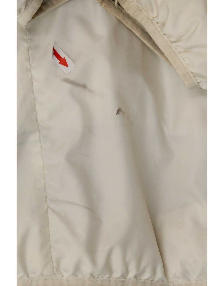Nike Chaqueta acolchada reversible con capucha para hombre UK 44 2XL Poliéster a cuadros blancos