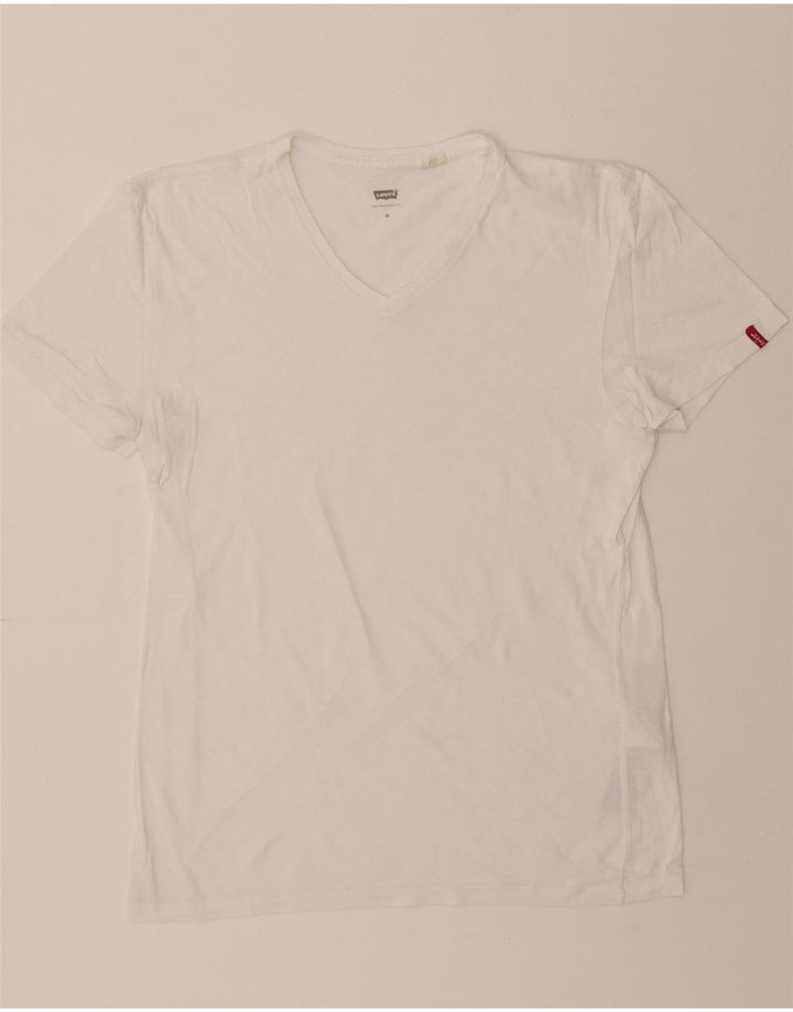 LEVI'S Mens T-Shirt Top Medium White Cotton Vintage Levi's and Second-Hand Levi's from Messina Hembry 