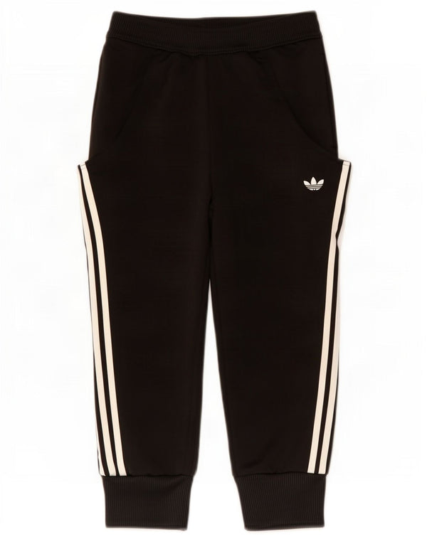 Adidas Mujer Capri Chándal Pantalones Joggers EU 32 2XS Negro Poliéster